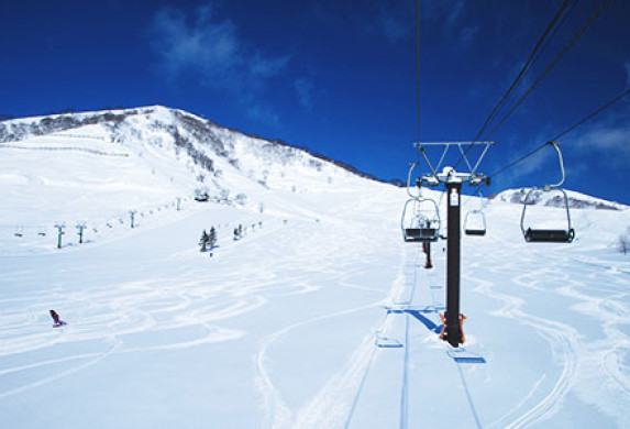 コルチナ国際スキー場 リフトの上からの景色