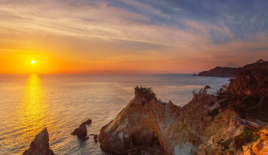 西伊豆町の夕陽