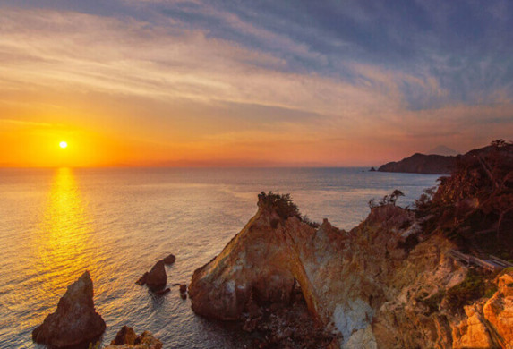 西伊豆町の夕陽